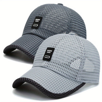 2 Pack Summer Breathable Baseball Caps for Men & Women