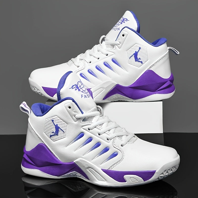 Breathable Men's Sports Basketball Shoes - Lightweight Non-Slip Sneakers for Running, Walking, and Training Couple Style Large Size Athletic Footwear Spring Summer Vacation Gift - ayq