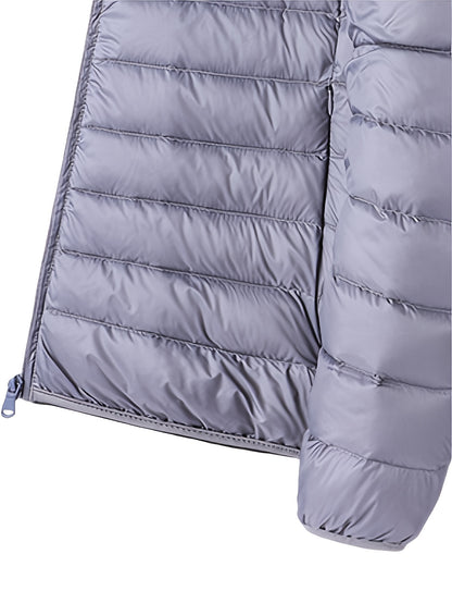 Men's Padded Coat - Men's Autumn/Winter Warm Outerwear - Men's Top - Men's Stand Collar Jacket - Men's Coat Jacket - Men's Warm Coat - Men's Overcoat - Men's Clothing - Men's Cold-Proof Coat - Autumn/Winter Coat, Solid Color, - ayq