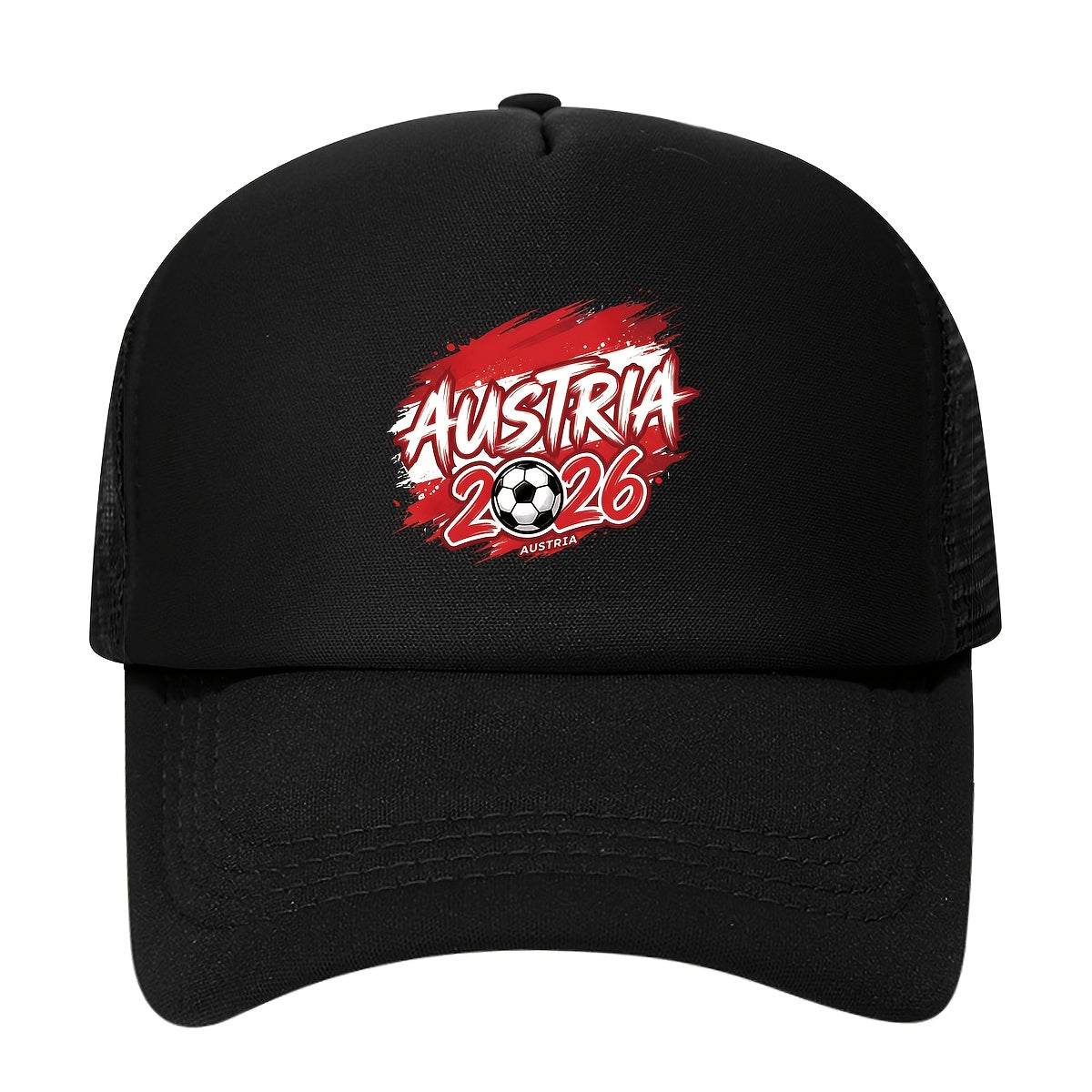 Austria 2026 Soccer Trucker Hat - Breathable Polyester Cap