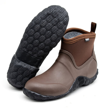 Men's Waterproof Outdoor Warm Slip-On Anti-Slip Rain Boots