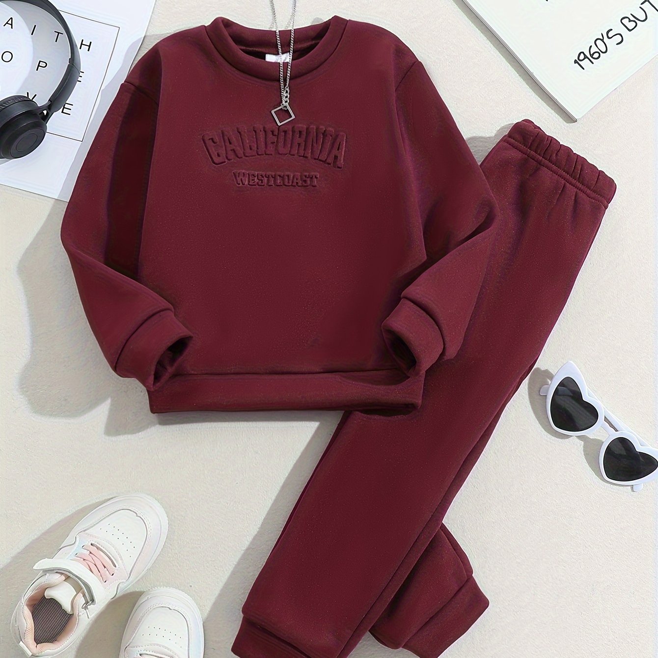 Տղա աղջիկների աշուն/ձմեռ տառերով դրոշմված տաք, աստառով սվիտեր և մարզաշապիկ, իդեալական է բացօթյա օգտագործման համար