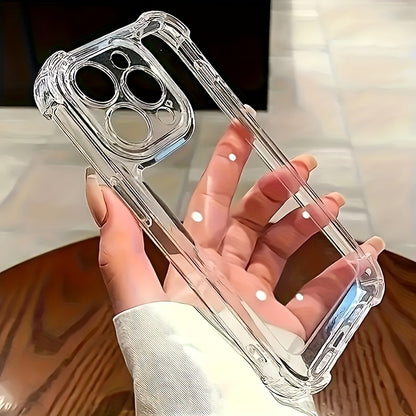 Luxury Transparent Shockproof TPU Phone Case for iPhone