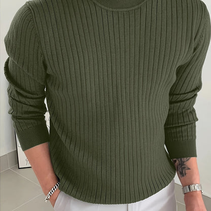 2024 New Cross-Border Men'S Round Neck Pullover Knitted Sweater