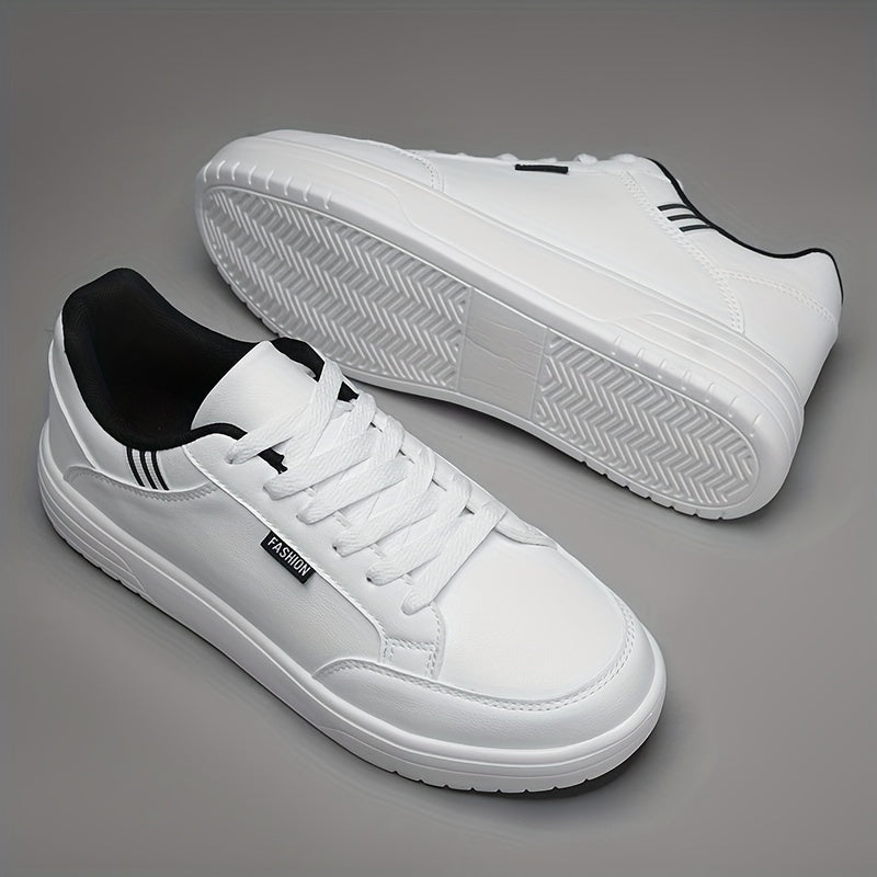 Men's Casual Sports Sneakers Low Top All-Season White Shoes