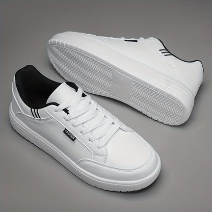 Men's Casual Sports Sneakers Low Top All-Season White Shoes