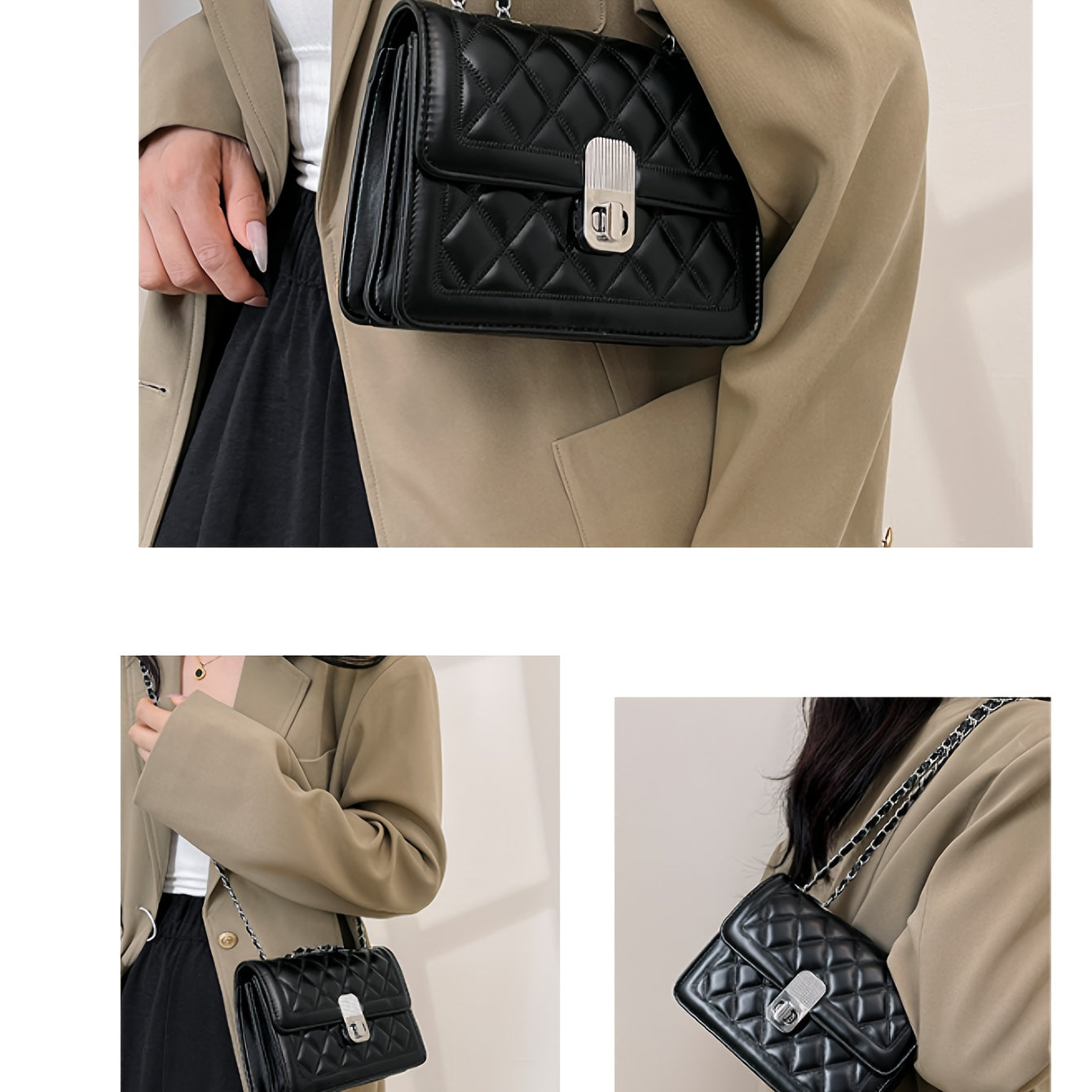 Օրհնություն ուղևորների համար։ Տարողունակ դիզայնը կարող է միաժամանակ տեղավորել ձեր հեռախոսը, շրթներկը, բանալիները և քարտապանը։ Կատարյալ լրացնում է և՛ վերարկուները, և՛ զգեստները՝ ստեղծելով կատարյալ ոճային տեսք։