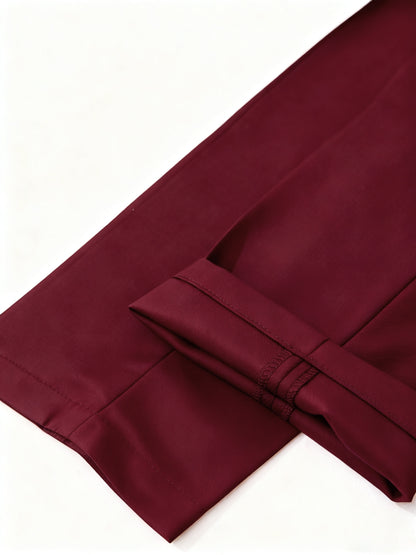 Men's 3-Piece Polyester Suit Set with Vest & Pocket Square
