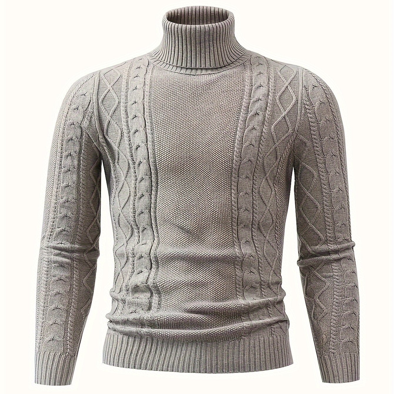 2024 New Cross-Border Men'S Plaid Knit Pullover Sweater (Men'S Warm Top)