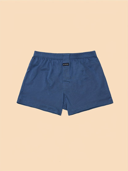 Men's High-Waisted Cotton Boxer Briefs with Button Closure