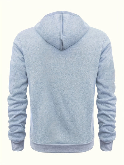 Men's Casual Hoodie with Zipper, Soft And Breathable Polyester Fabric, Machine Washable, Autumn/Winter Fashion