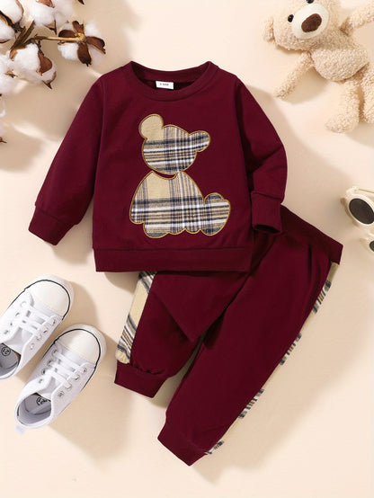Toddler Baby Boy Clothes Outdoor Set Long Sleeve Sweatshirt Top Casual Pants Fall Winter Outfit Sweatsuit