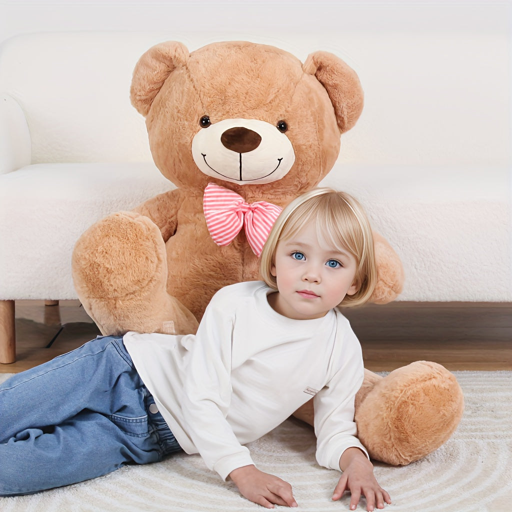 121.92 cm Soft Plush Toy Jumbo Lovely Teddy Bear Stuffed Animal Brown Big Teddy bear Giant Plush Pillow Oversized Toy Girlfriend Boy Girls Birthday Gift Easter