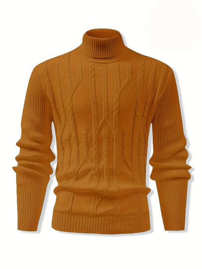 Տղամարդու միագույն, բարձր օձիքով սվիտեր, բարձր առաձգական, ոճային, հարմարավետ և տաք վերնաշապիկ, հարմար է աշնանը և ձմռանը բացօթյա հագուստի համար, հիմնական շերտի սվիտեր, գծավոր տրիկոտաժե բարձր օձիքով սվիտեր - երկար թևքով պուլովեր, առանձնահատկություններ