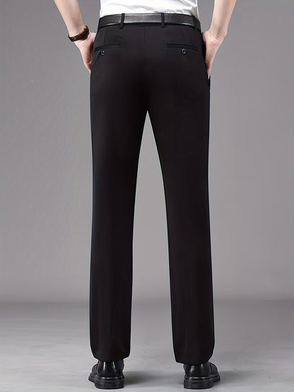 Men's straight-leg suit pants, which can be used as professional formal wear or thick casual pants for autumn and winter.