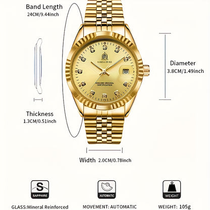 TEVISE Luxury Mechanical Hollow Out Business Wristwatch