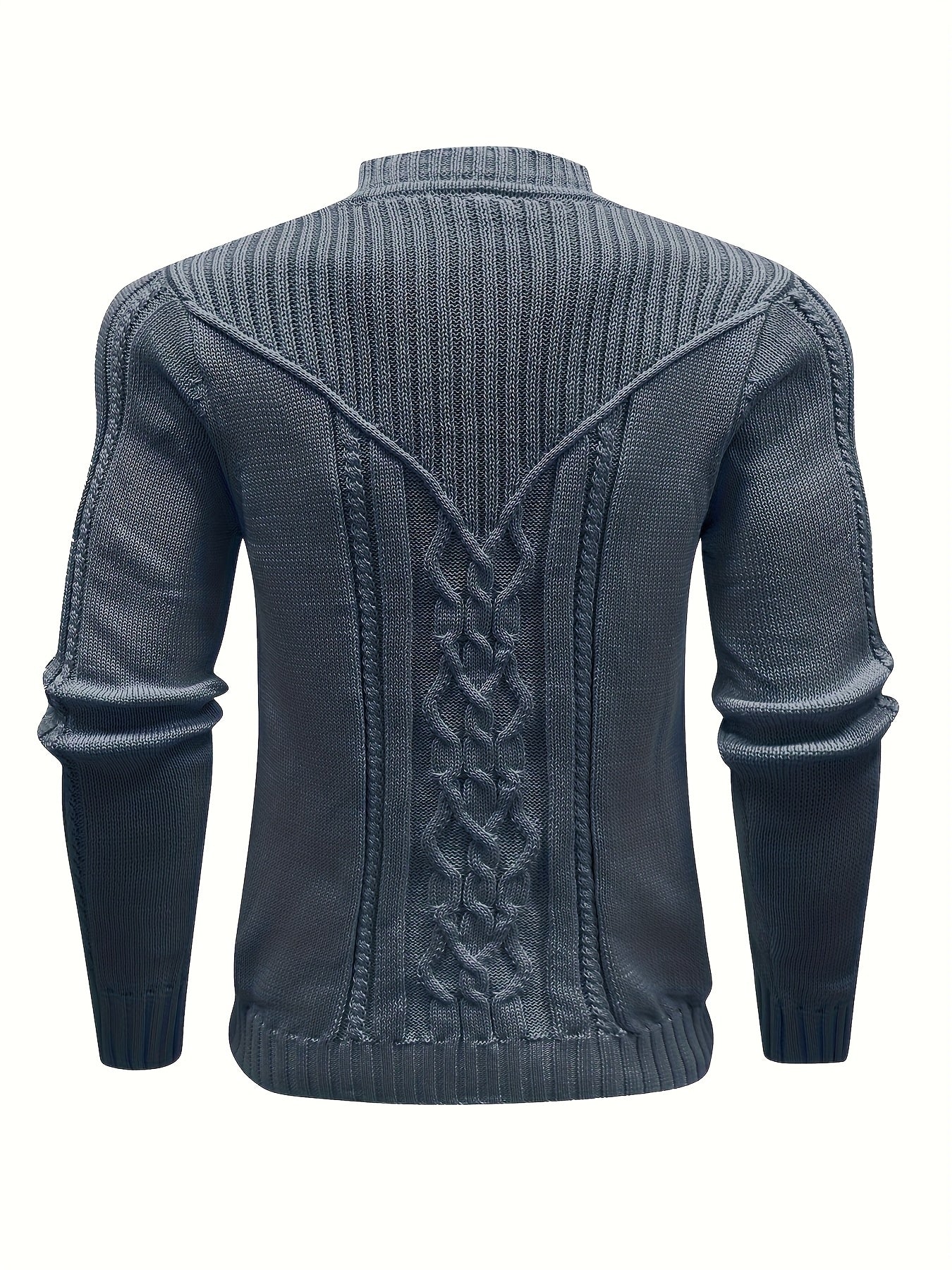 Նորաձև տրիկոտաժե կլոր վզնոցով սվիտեր-պուլովեր - փափուկ, շնչող, միջին ձգվողությամբ, երկար թևքերով, առօրյա վերնաշապիկ՝ քաղաքային զբոսանքների, փողոցների, զբոսանքների, բացօթյա գործունեության համար - իդեալական է աշնան և ձմռան համար