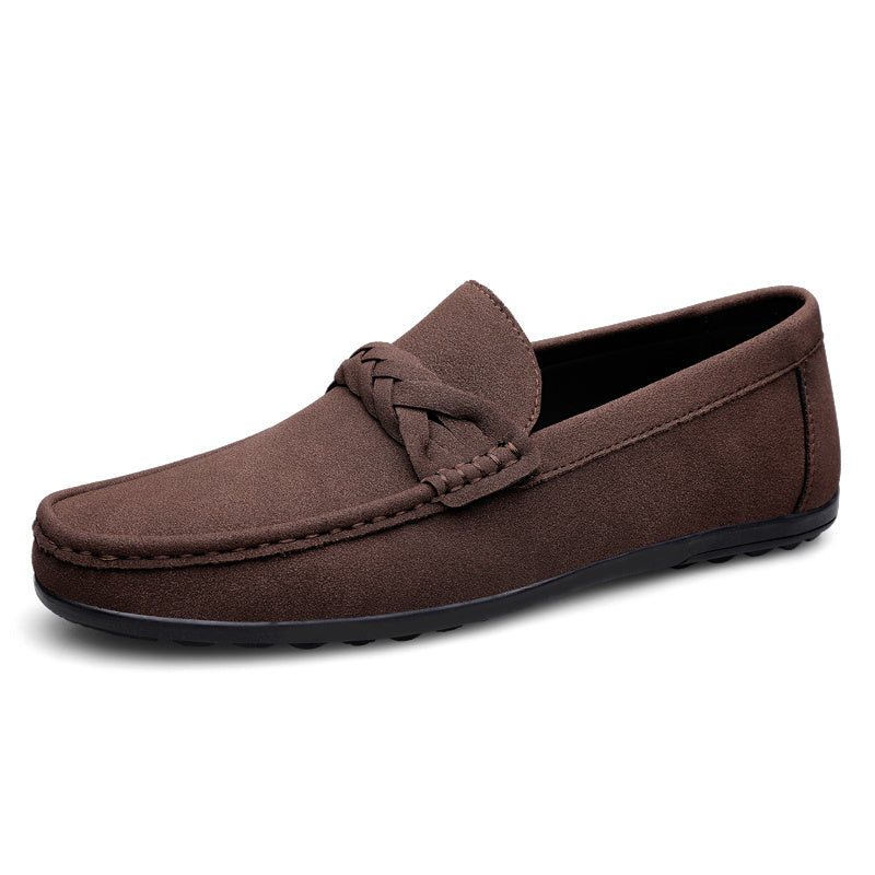 Plus Size Men's Casual Slip-On Loafers in Microfiber Leather