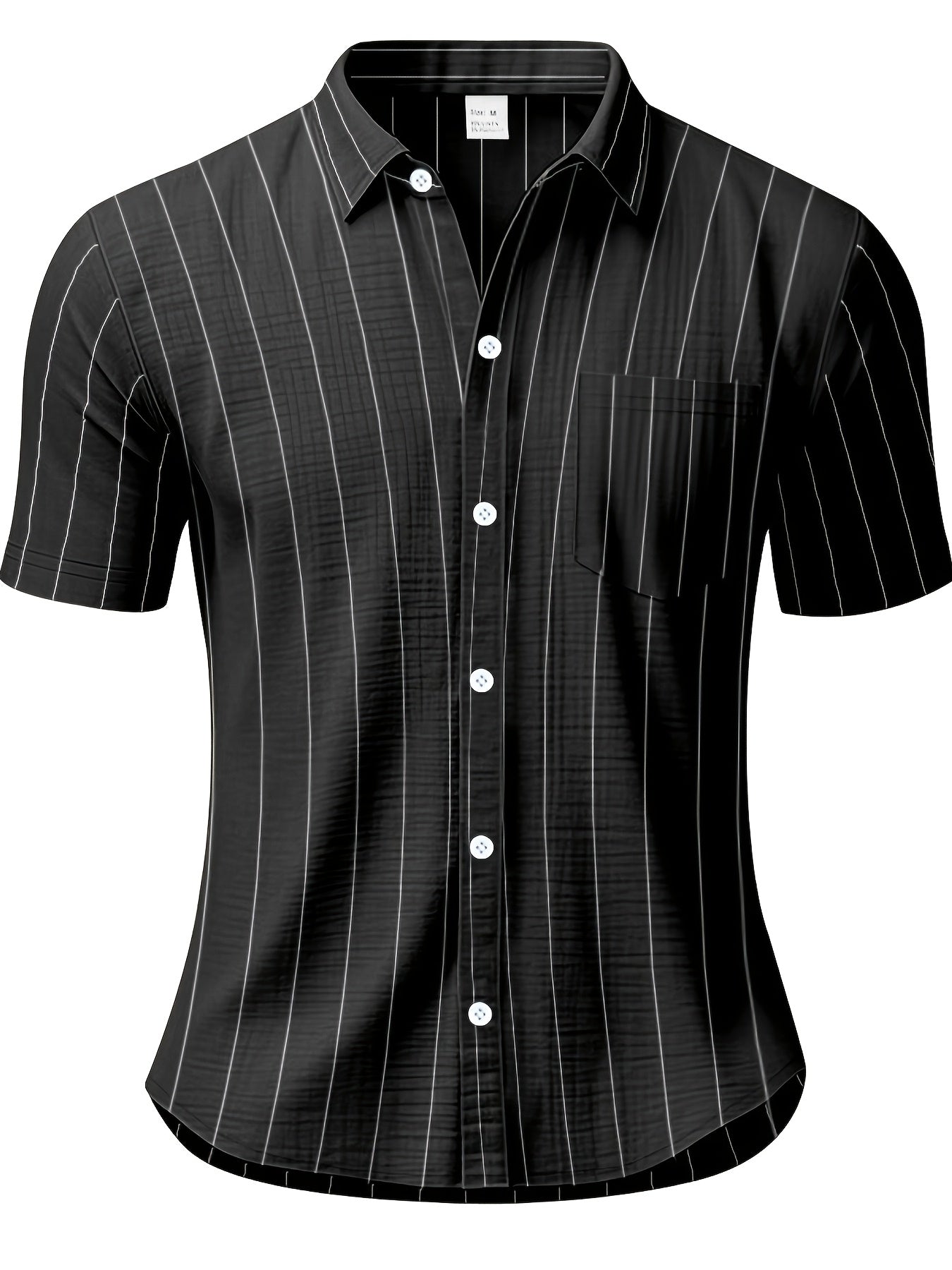 Men's Linen 2-Piece Short Sleeve Shirt & Pinstripe Pants Set
