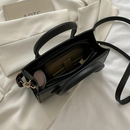 Trendy Square Handbag For Women, Simple Mini Crossbody Bag, Minimalist Top Handle Shoulder Bag Purse