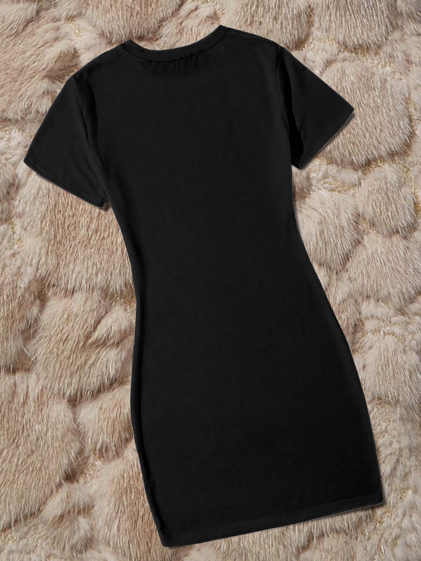 Women'S Elegant 2026 New Year Print Maxi Dress - Short Sleeve Round Neck Long Dress with Happy New Year 2026 Design, Vibrant Pink & Golden Sparklers & Confetti, Casual Party Outfit For Christmas, New Year'S Eve, Or Everyday W