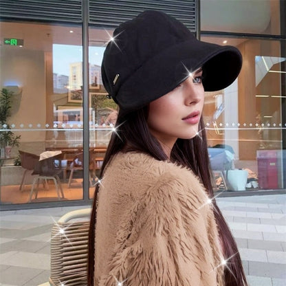 Four Seasons Women's Shopping Travel Sports Large Brim Duckbill Sun Hat Spring and Summer Model Sun Protection Quick Dry Waterproof