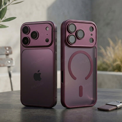 Matte Translucent Magnetic Silicone Phone Case for iPhone 18-14 Pro Ma