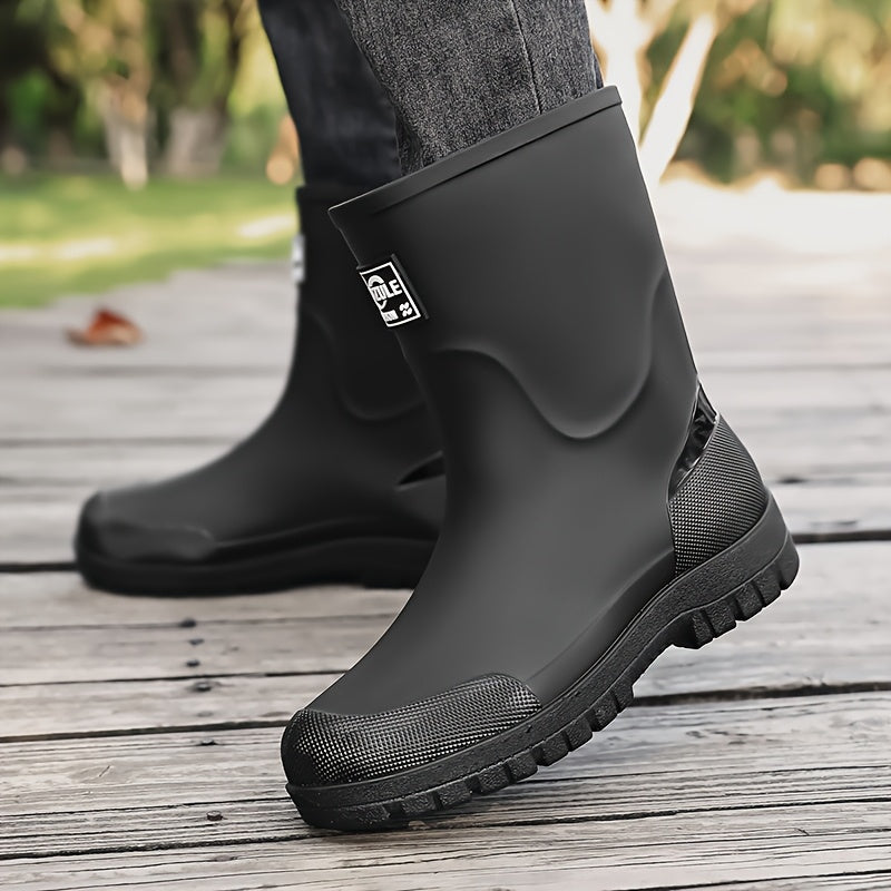 Unisex High-Top Rubber Long Boots for Outdoor Activities