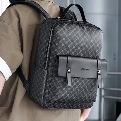 Men's Business Casual Commuter Backpack - Multi-Pocket Convertible Shoulder Bag with Suitcase Attachment, Sleek Minimalist Design for Work Travel  Daily Use, Travel Bag