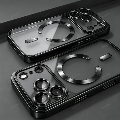 Luxury Transparent Magnetic Silicone Phone Case for iPhone 18 Pro Max