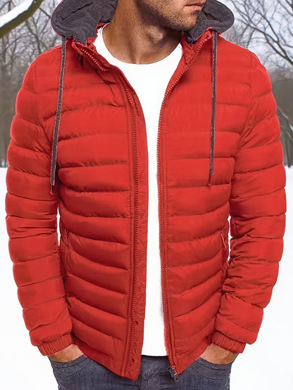 Men's Zipper Hoodie Jacket for Fall and Winter Casual Wear