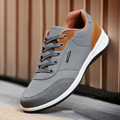 FAYWELLME Unisex Casual Sneakers, Breathable Low Top Lace-up Shoes, Solid Color All-Season Sports Running Shoes with MD Sole, Fabric Inner & Insole, Plain Toe