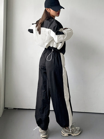Women’s Y2K High-Waist Color Block Casual Suit for Spring