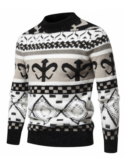 Աշնանային և ձմեռային կլոր օձիքով սվիտեր, տաք, տրիկոտաժե, առօրյա, նորաձև, բազմակողմանի վերնաշապիկ