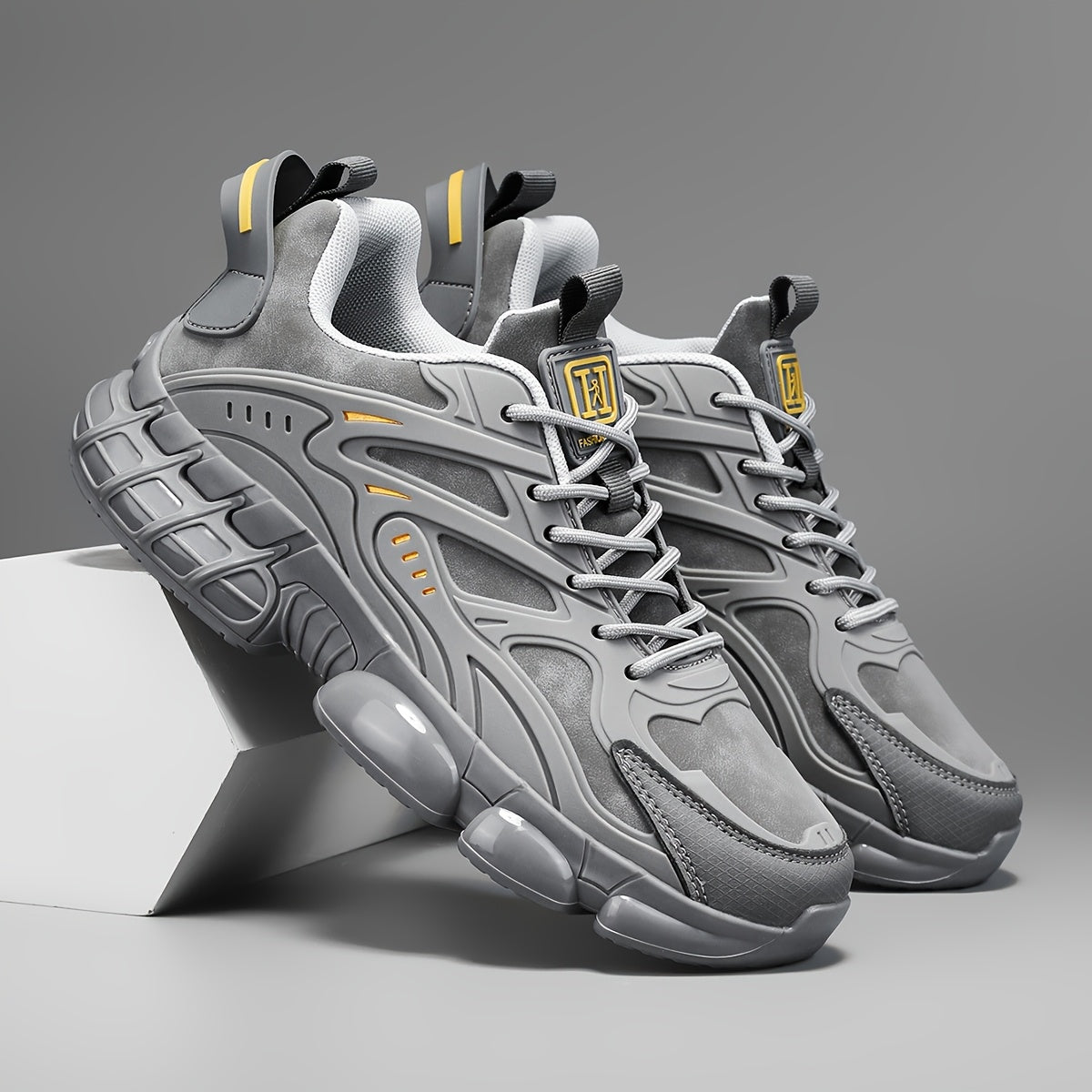 Men's Casual Sneakers, Versatile, Lightweight, Soft-Sole, Shock-Absorbing, and Resilient - ayq