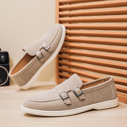 Men's Casual Slip-On Loafers with Microfiber Upper