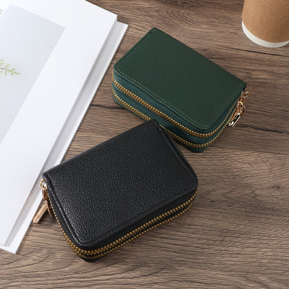 Compact Women'S Wallet, Color Coin Pouch, Stylish Zippered Card Case, Multi-Functional Small Bag for Keys And Money