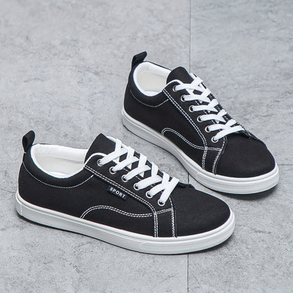Trendy Low Top Canvas Shoes, Low Top Lace Up Casual Shoes For Outdoor Walking Jogging | All Seasons