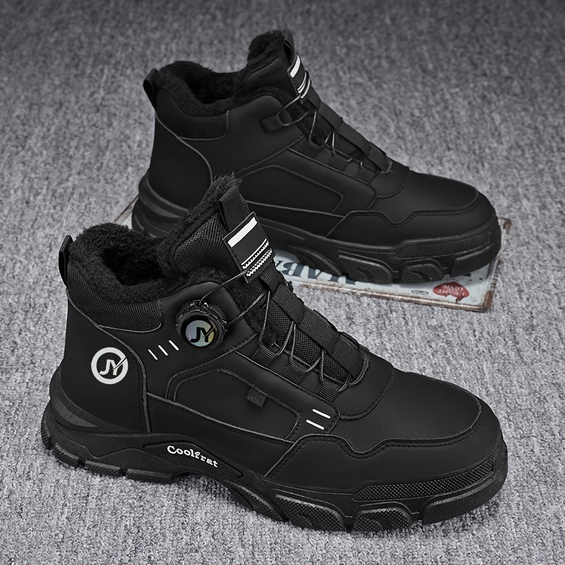 Տղամարդկանց նոր ձմեռային հաստ շերտով կոշիկներ, երեք գույնի, հարմարավետ և տաք, հեշտ հագնվող/հանվող, բռնակի դիզայնով, հարմար է բացօթյա ձյան, լեռնագնացության և լեռնագնացության համար։