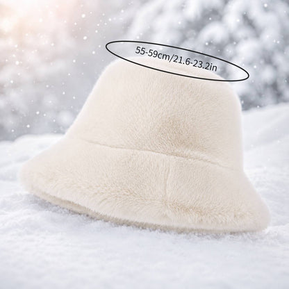 Women's Soft Warm Outdoor Bucket Hat for Fall Winter
