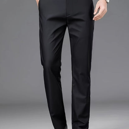 Men's straight-leg suit pants, which can be used as professional formal wear or thick casual pants for autumn and winter.