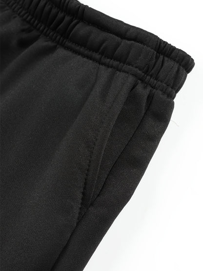 2pcs Boys' Fleece-Lined Thickened Warm Hoodie + Pants Set, Stylish Letter Print Winter Comfortable Sportswear Outfit for Kids Casual Leisurewear, Perfect for, Blanket Hoodie Kids