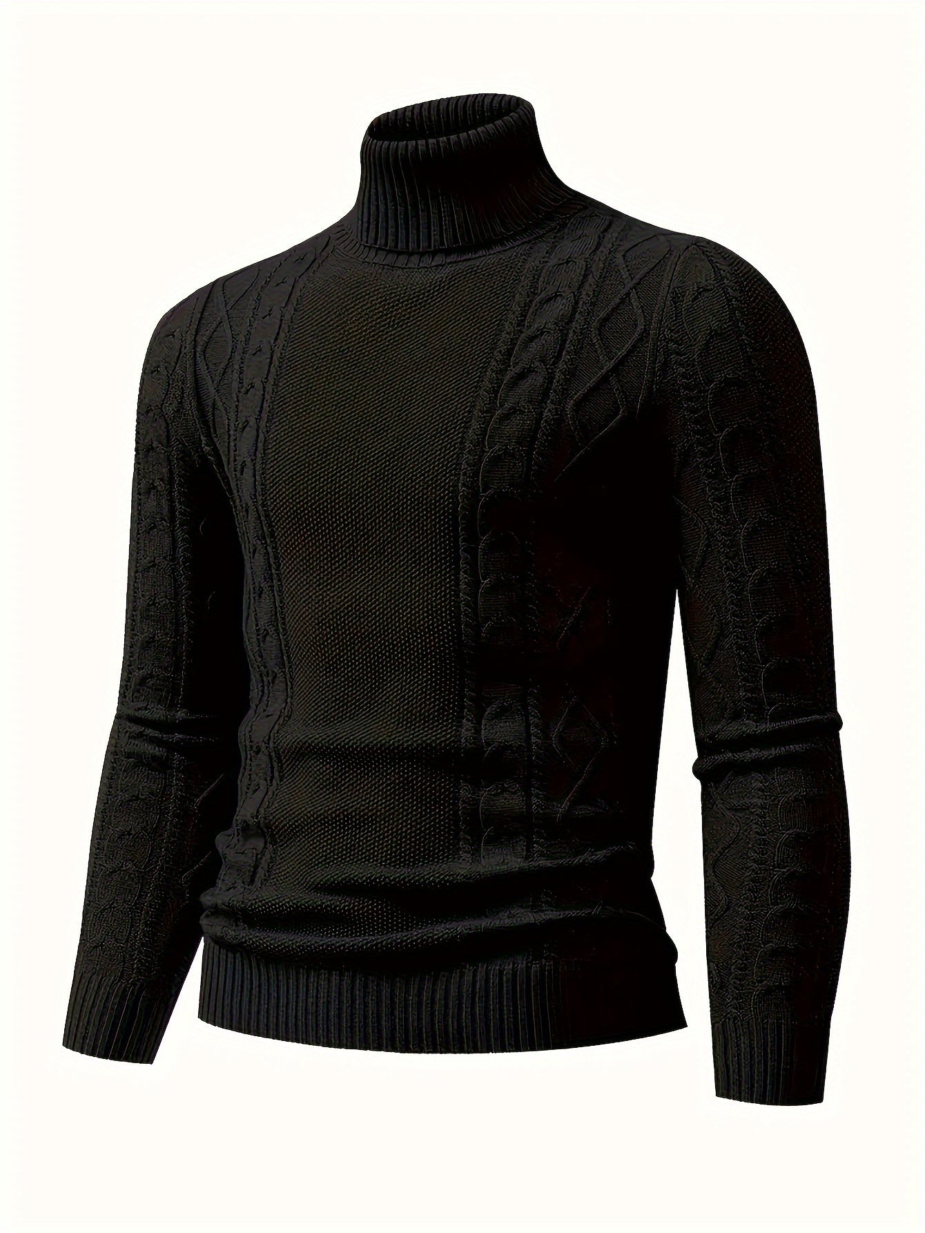 2024 New Cross-Border Men'S Plaid Knit Pullover Sweater (Men'S Warm Top)