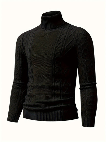 2024 New Cross-Border Men'S Plaid Knit Pullover Sweater (Men'S Warm Top)