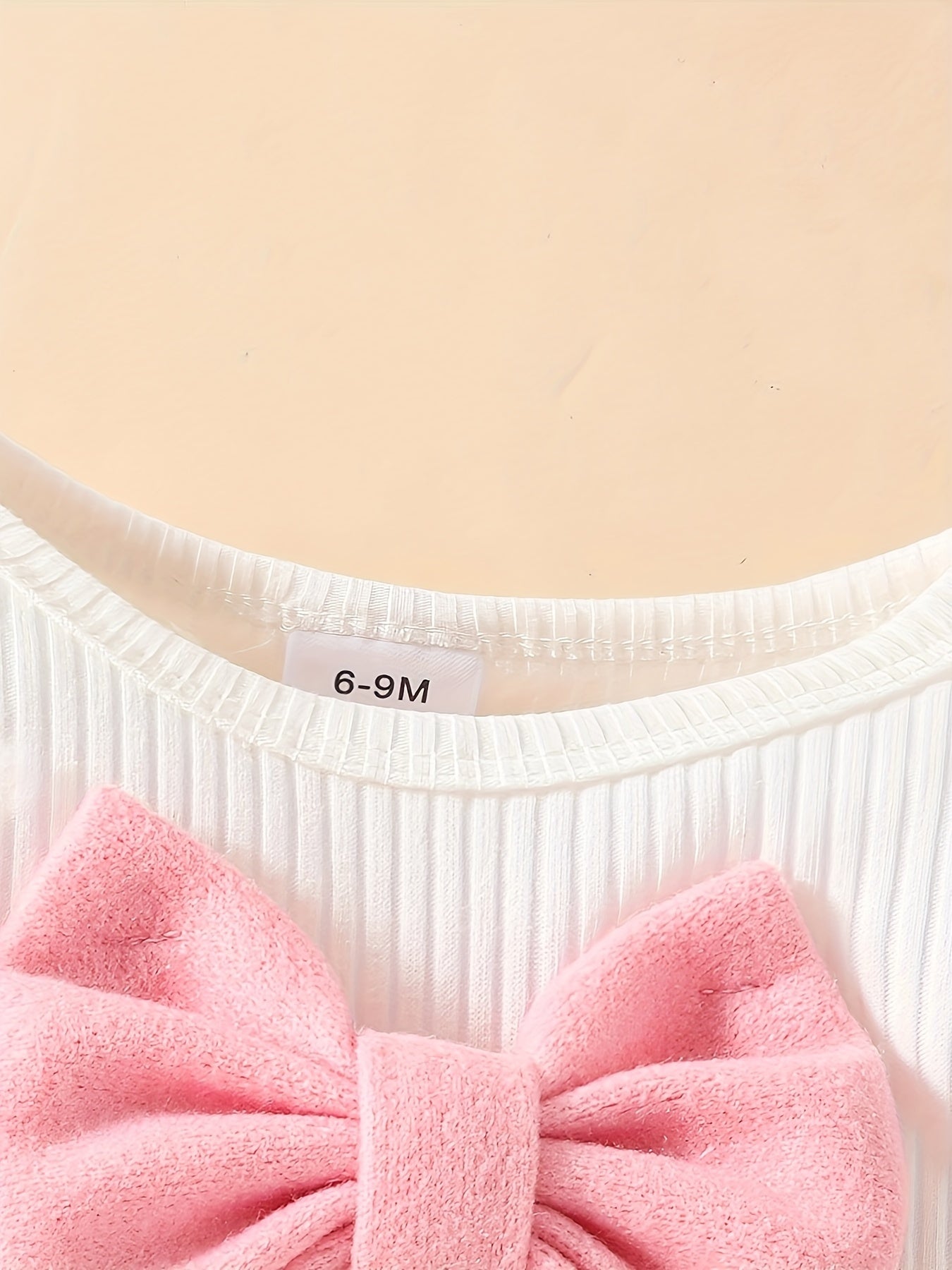 Honey Style Knitted Fabric Crew Neck Long Sleeve T-Shirt with Solid Color Flared Skirt and Beret Set for - Bow Detail Knee High Medium Stretch Fall/Winter Outfit