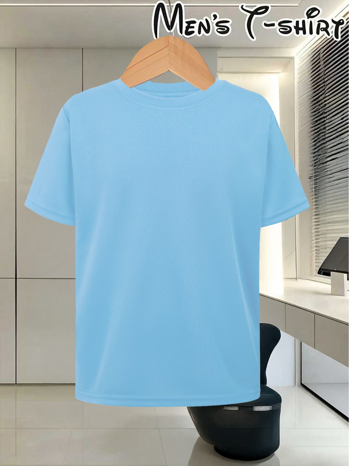 Men's Custom Polyester Crew Neck T-Shirt - Casual Summer Wear