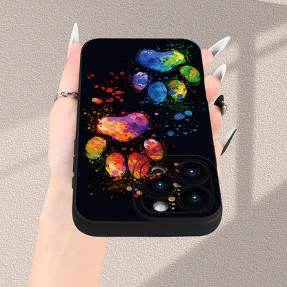 Simple Creative Beautiful Colorful Cat Footprint Pattern Trendy Hot Selling Men and Women Summer Creative Anti-fall Frosted Mobile Phone Case for iPhone 16E/16/16PRO/16PLUS/16PM/15/15PLUS/15PRO/15PROMAX/14/14PLUS/14PRO/14PROM