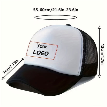 Custom Logo Breathable Mesh Trucker Hat – Adjustable Casual Cap