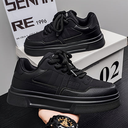 Men's Low-Top Sneakers - Sole & Outsole Suitable for Sports, Casual, Office Shoes | Minimalist Round Toe Lace-Up | - Versatile White Sneakers for Daily Wear & Workouts - ayq