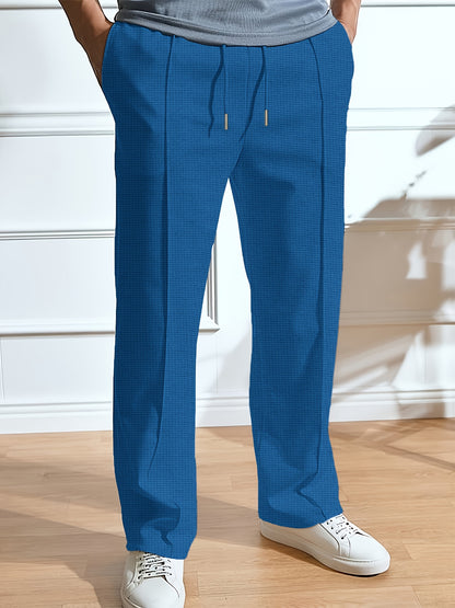 Men's Casual Straight-Leg Knit Sports Pants - Breathable Comfort